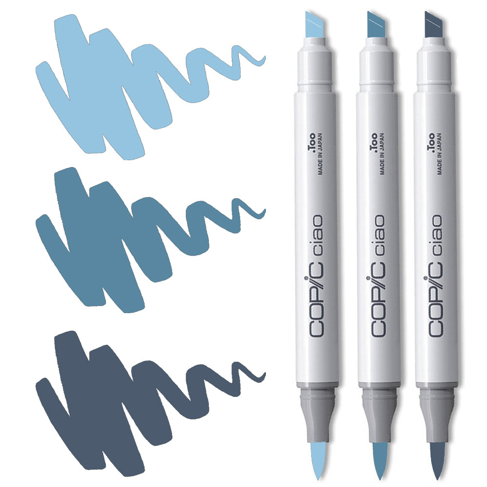 Copic Ciao Marker Set - Smokey Blue Blending