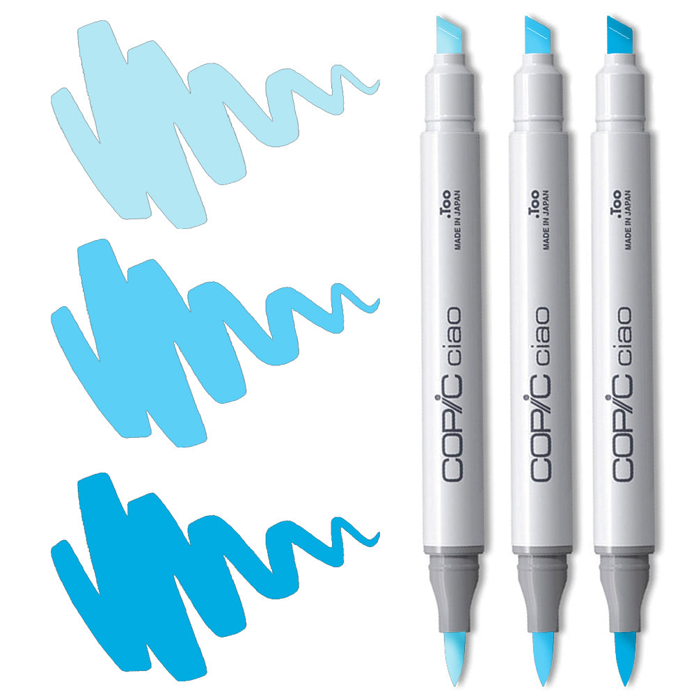 Copic Ciao Marker Set - Light Blue Blending Trio