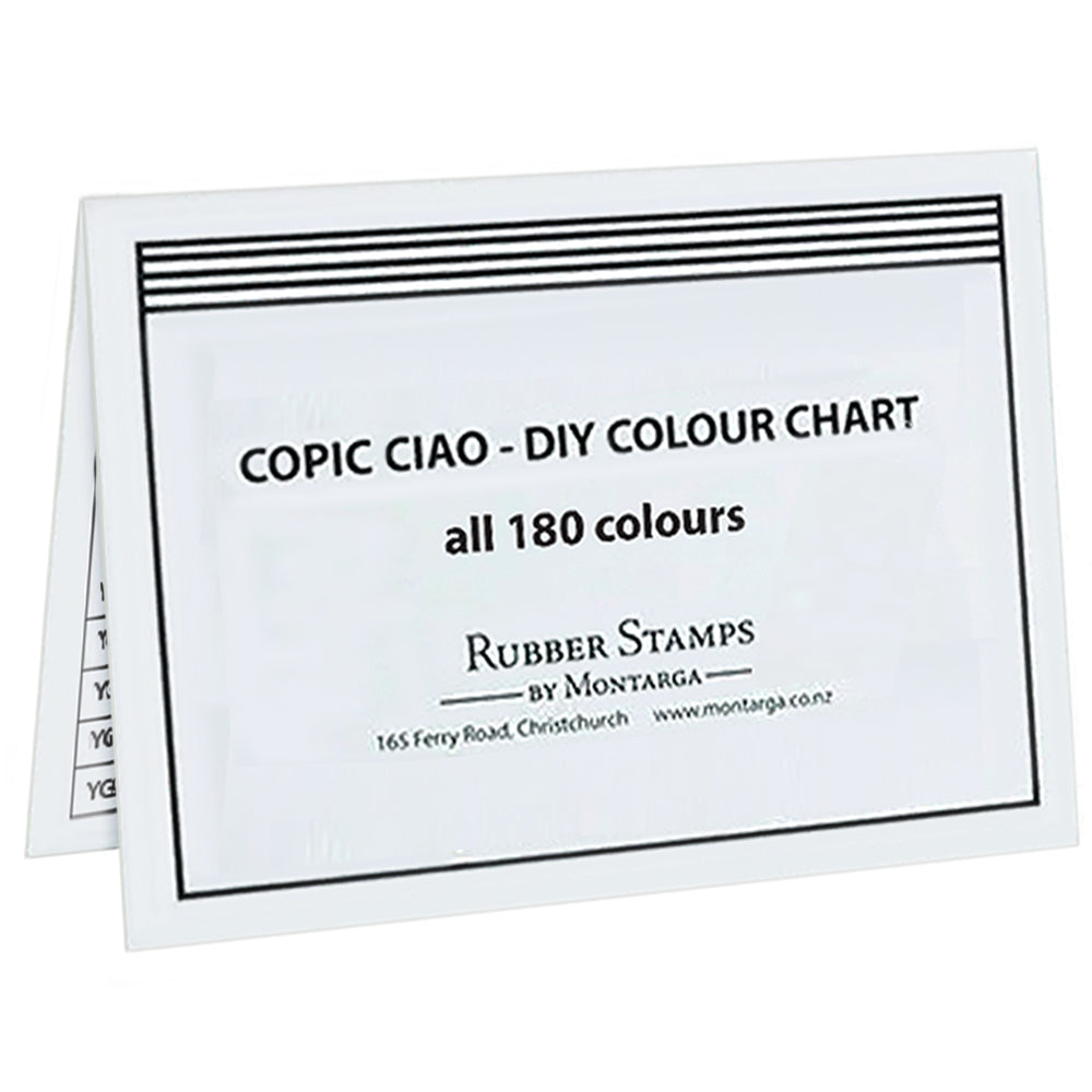 Copic Marker DIY Colour Chart Version 2