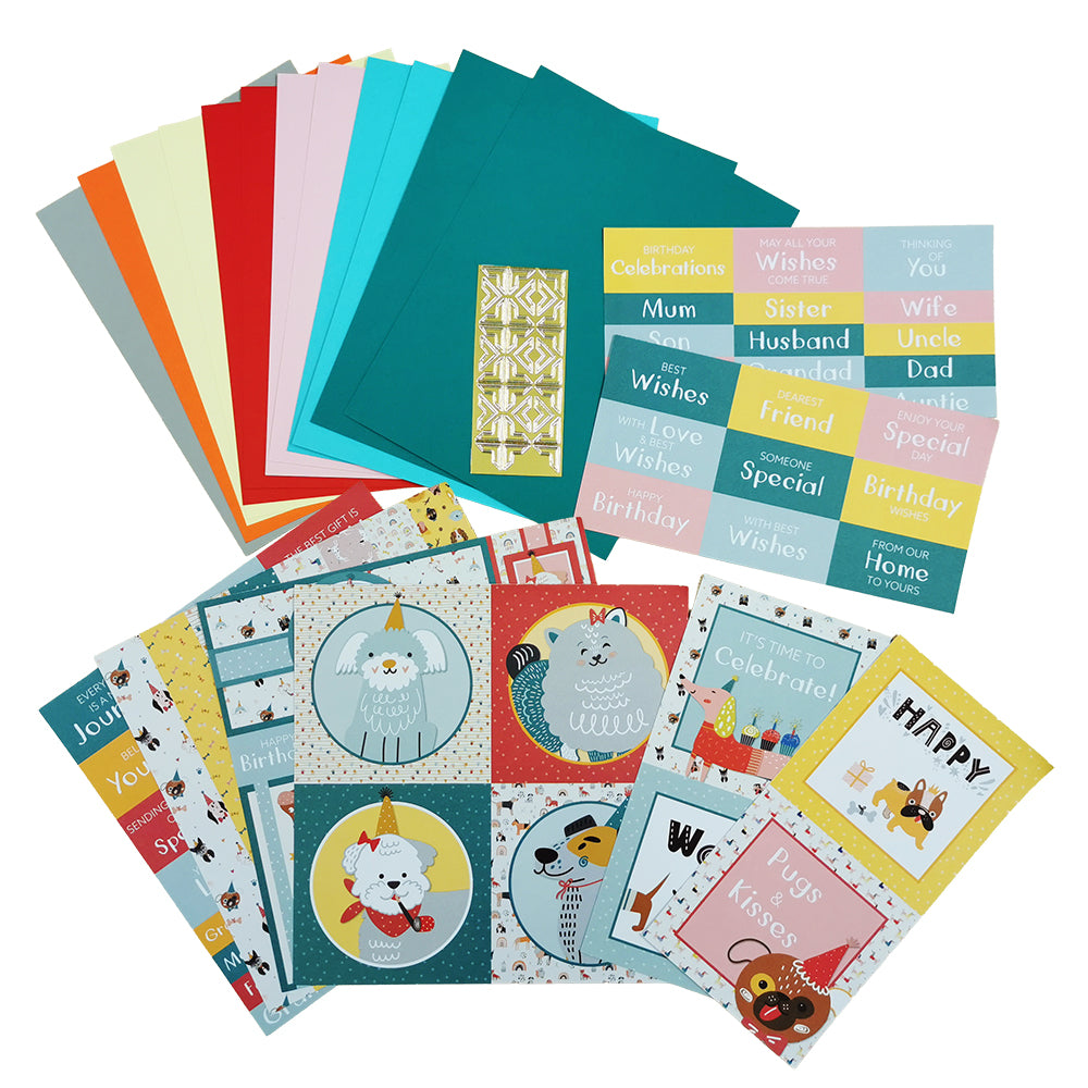 Pretty Paper Card Kit - Party Pups