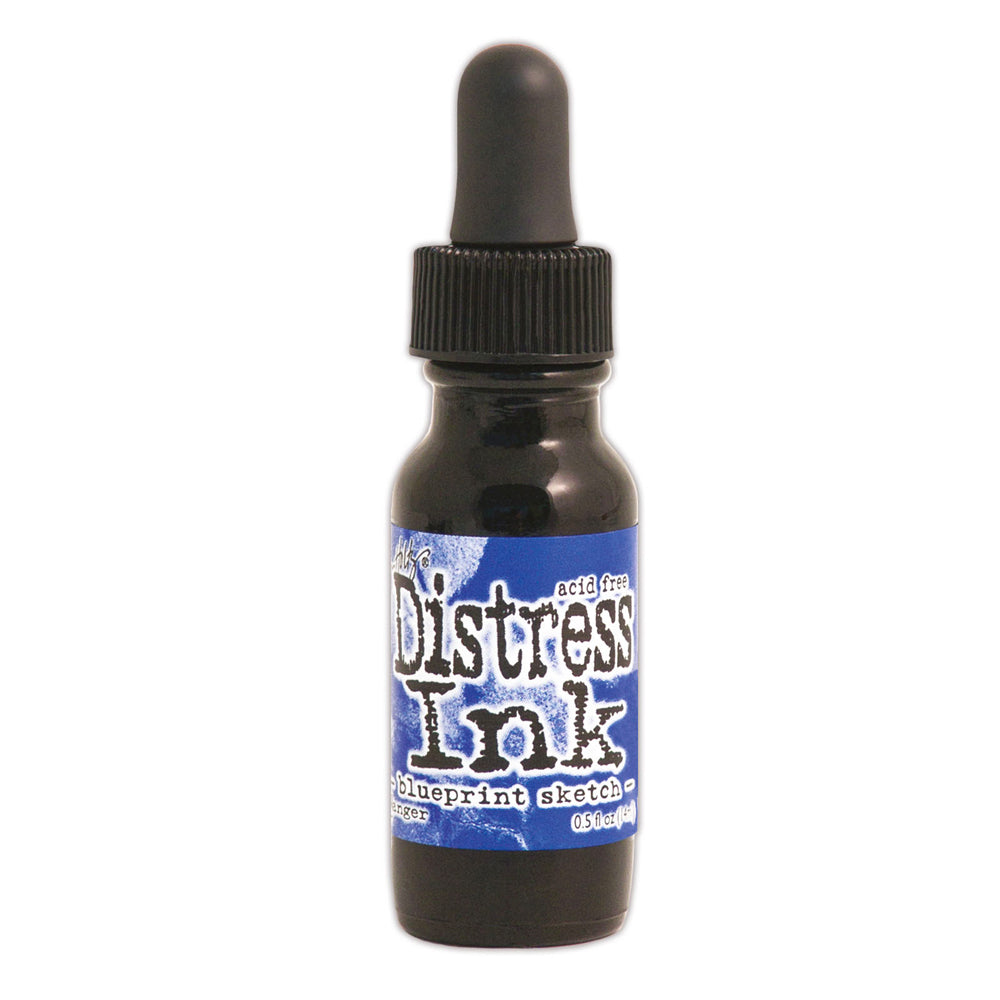 Tim Holtz Distress Dye Reinker Bottle - Blueprint Sketch
