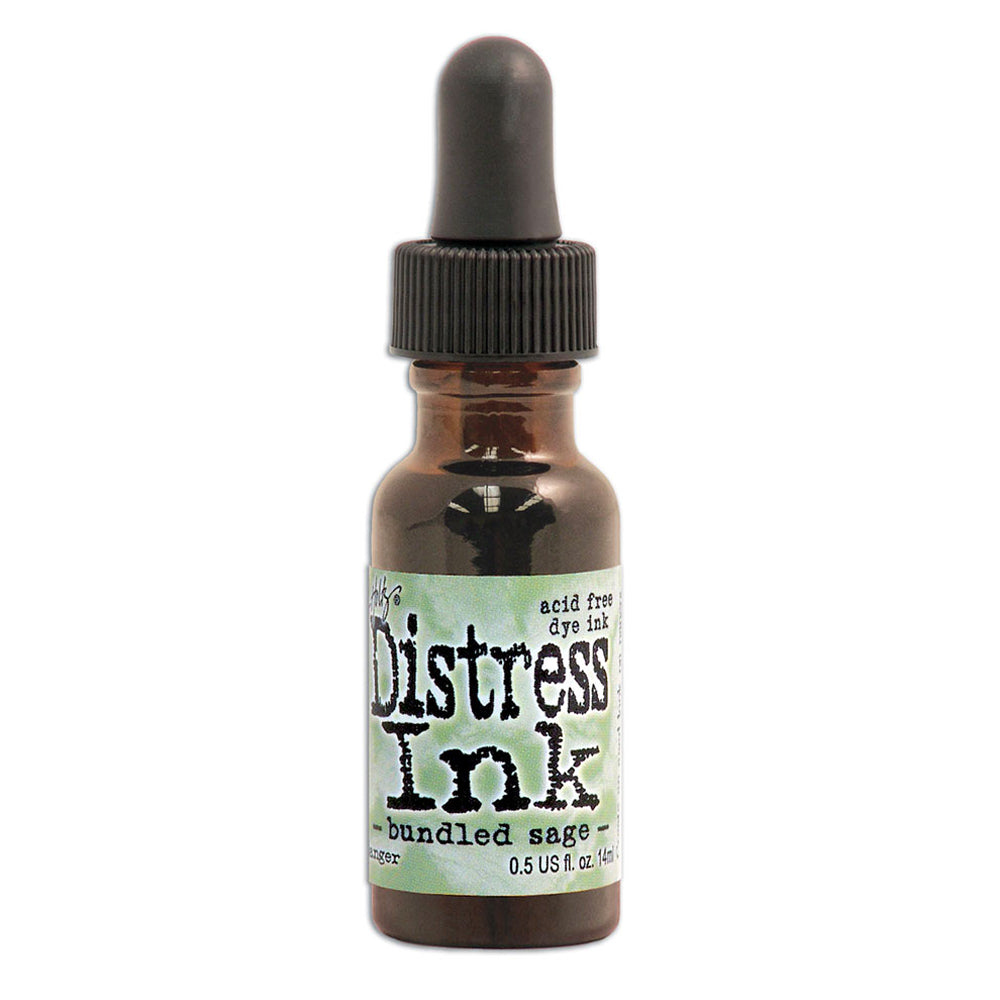 Tim Holtz Distress Dye Reinker Bottle - Bundled Sage