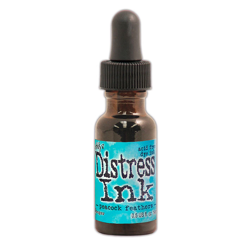 Tim Holtz Distress Dye Reinker Bottle - Peacock Feathers