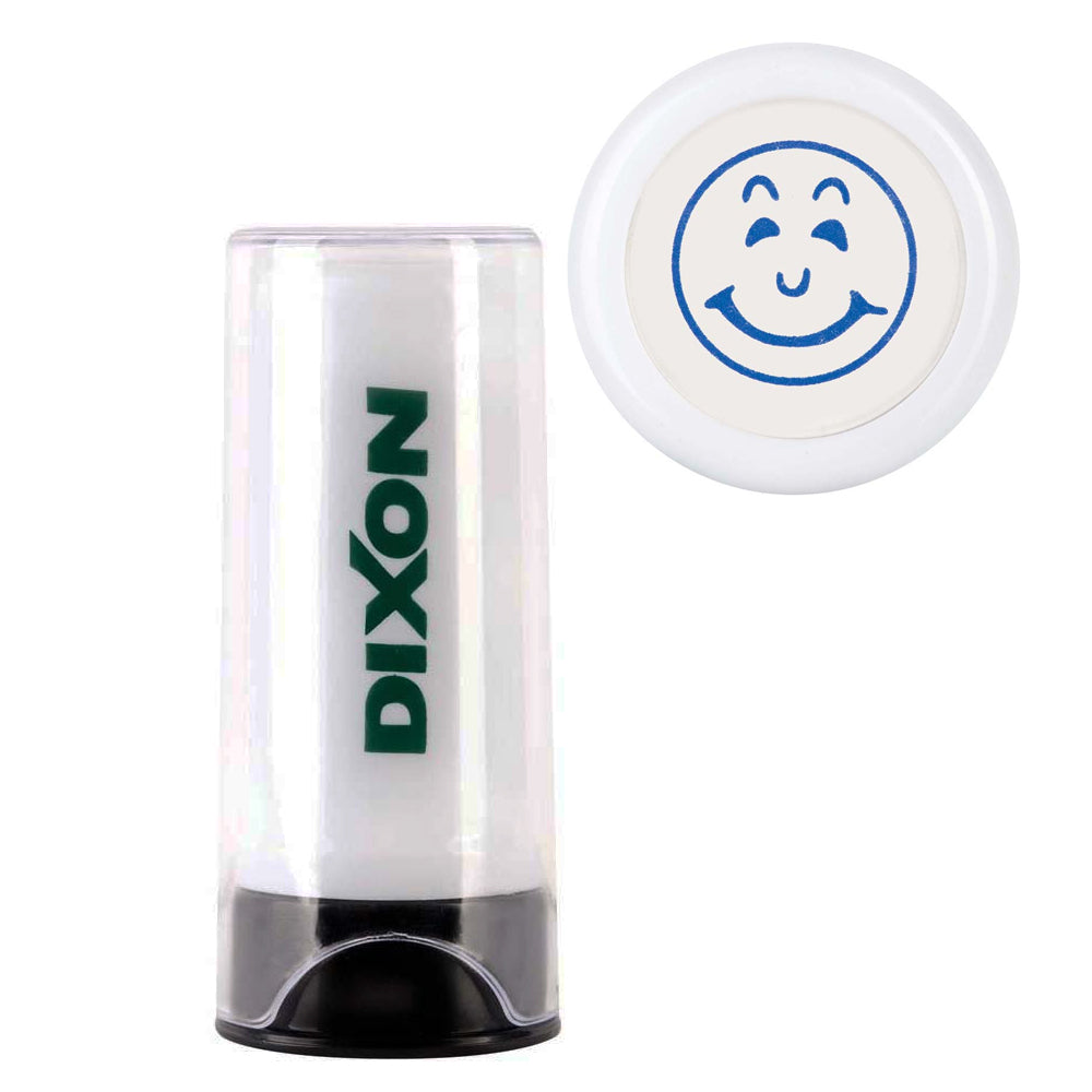 Dixon Self Inking Stamp - Smiley Face Blue