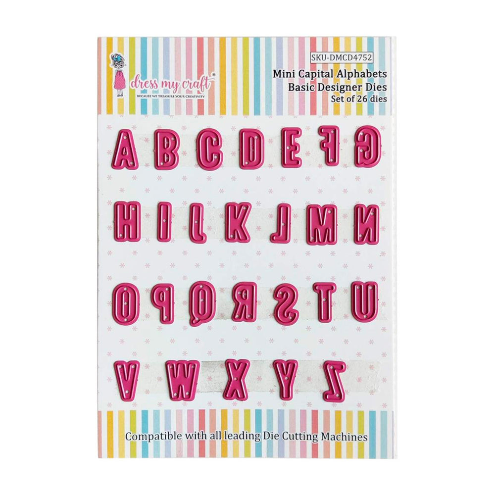 Dress My Craft Die - Alphabet Mini Capital Letters DMCD4752