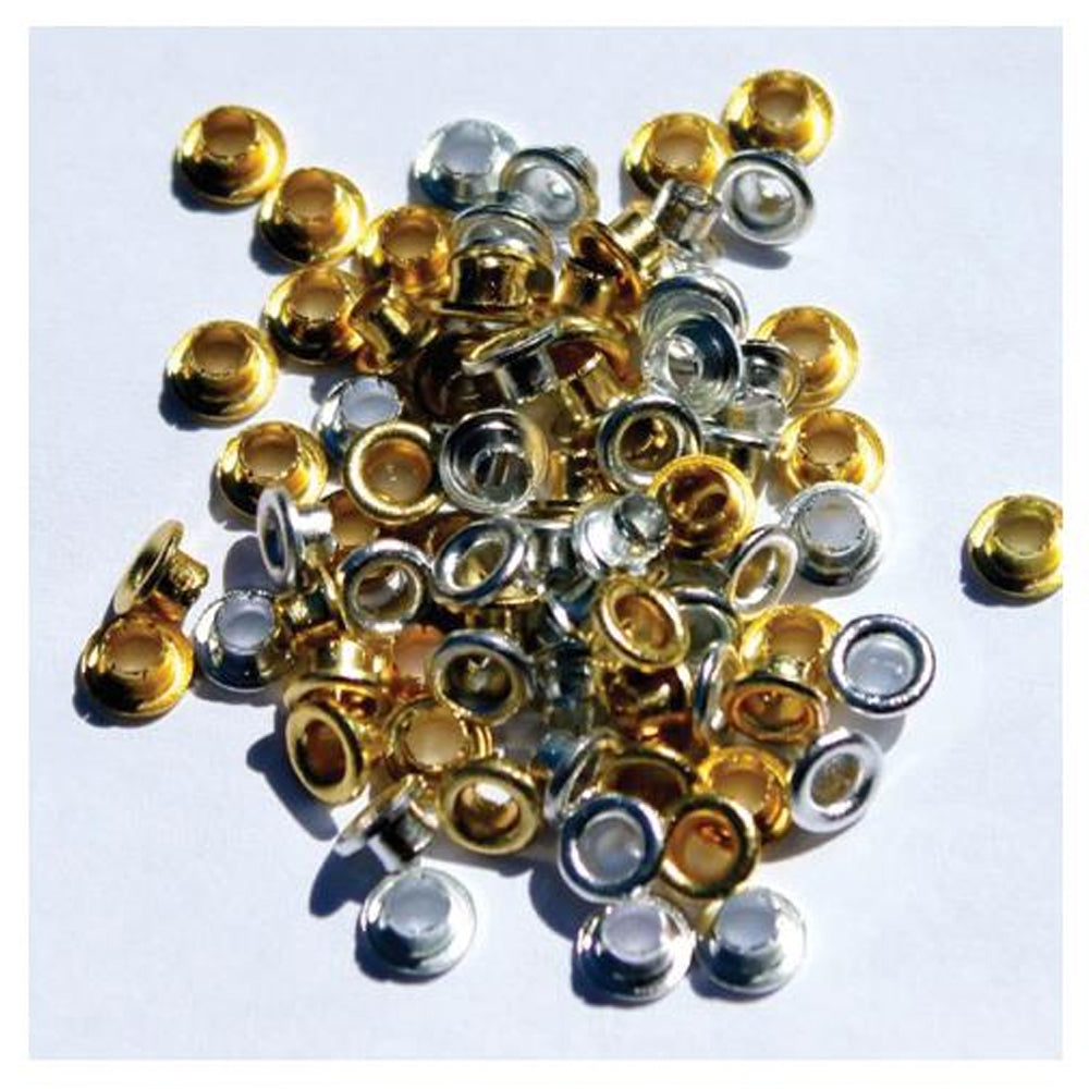 Eyelet Outlet Quicklets - Anodised Gold and Silver