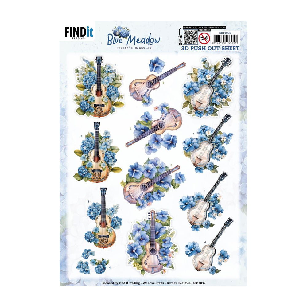 3D Push Out Sheet - Music - Blue Meadow - SB11032