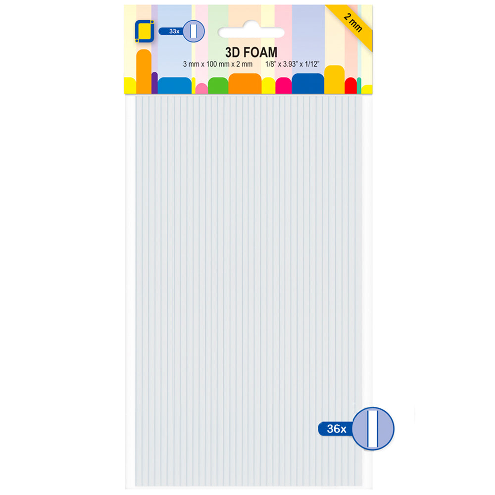 Jeje Products Foam Strip Lines White - 2 mm Thick