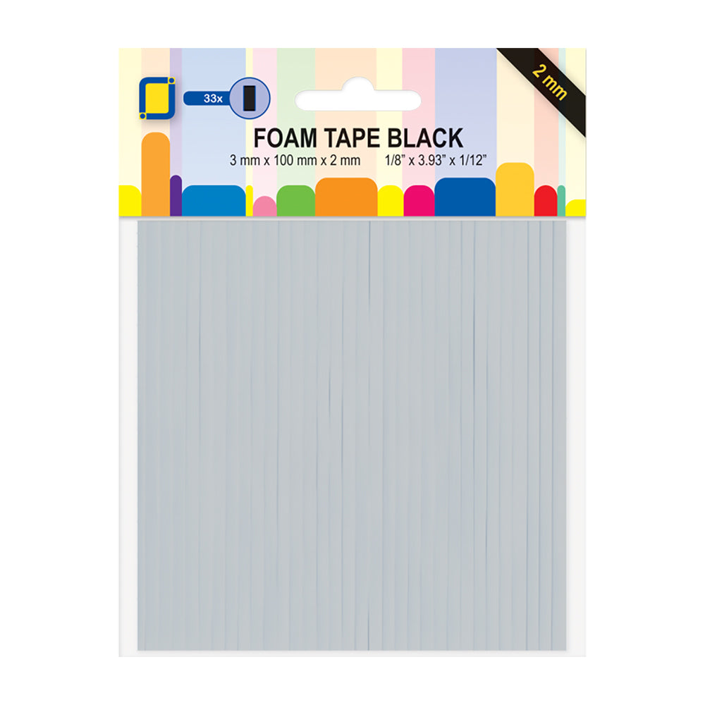 Jeje Products Foam Strips Lines Black - 2mm Thick