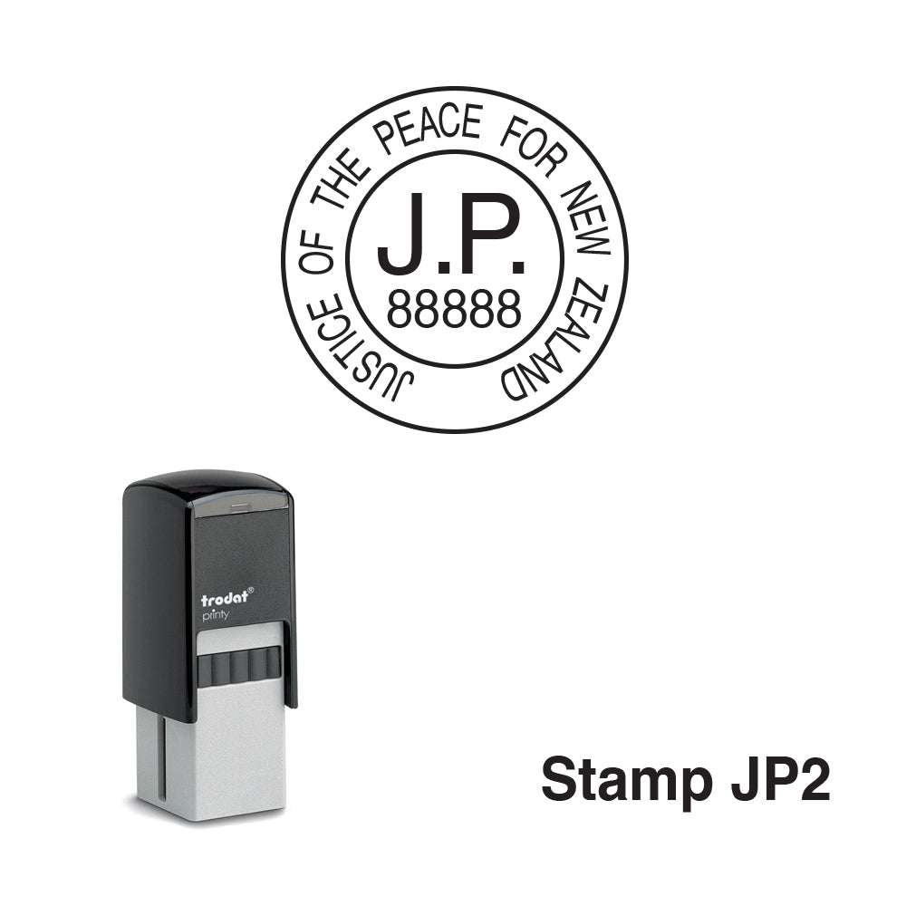 Justice of the Peace - Custom Round Number Rubber Stamp - JP2