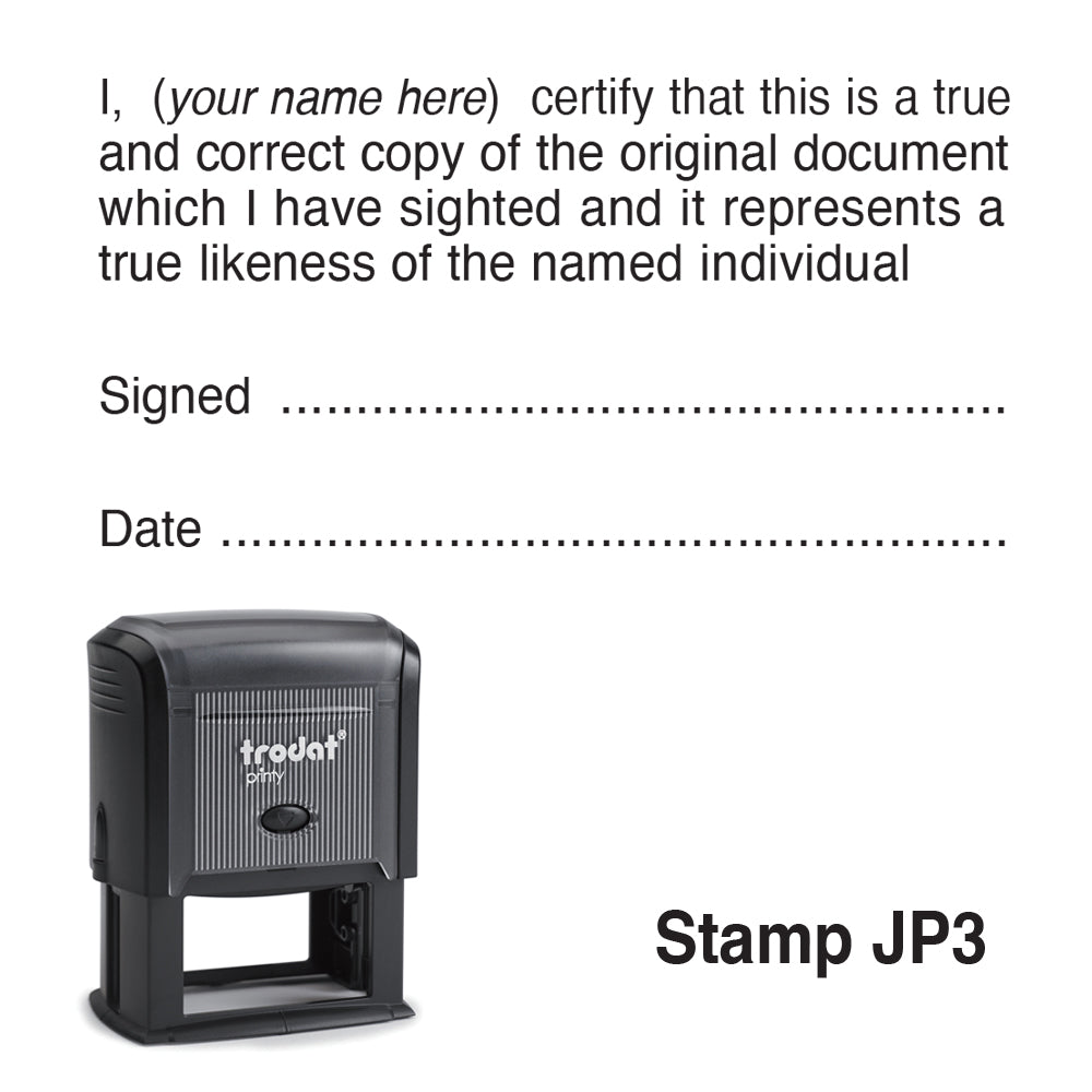 Justice of the Peace - Custom Likeness of the Individual Rubber Stamp - JP3