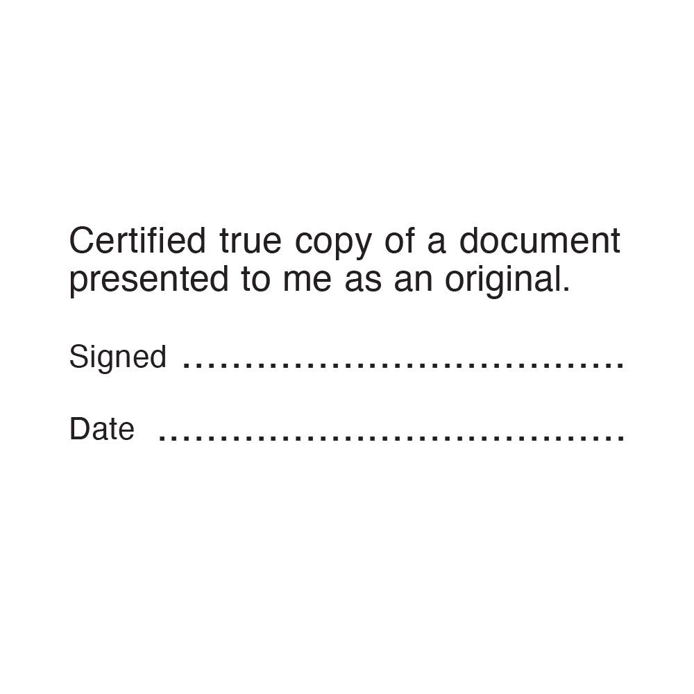 Justice of the Peace - Certified Copy of Document Rubber Stamp - JP5