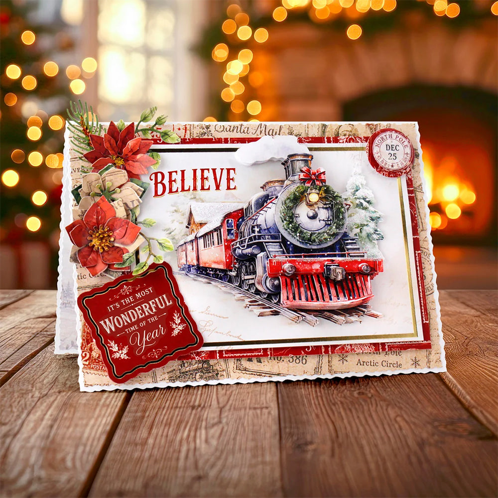 3D Push Out Sheet - Katy Sue - Christmas Train