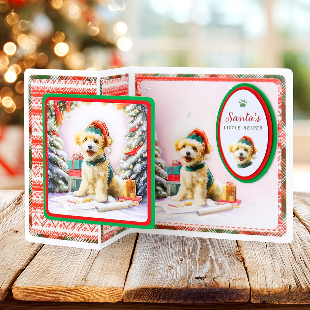 3D Push Out Sheet - Katy Sue - Santa Paws Pack 2 - Two Sheets