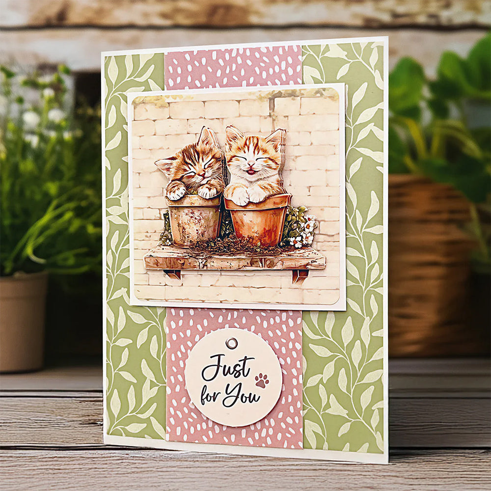 3D Push Out Sheet - Katy Sue - Crafty Kittens Pack 1 - Two Sheets