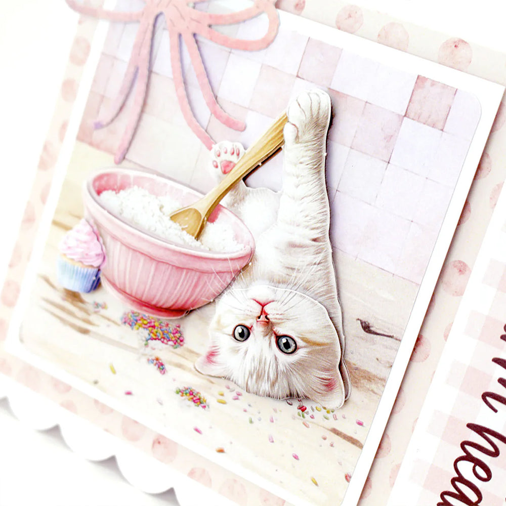 3D Push Out Sheet - Katy Sue - Crafty Kittens Pack 2 - Two Sheets
