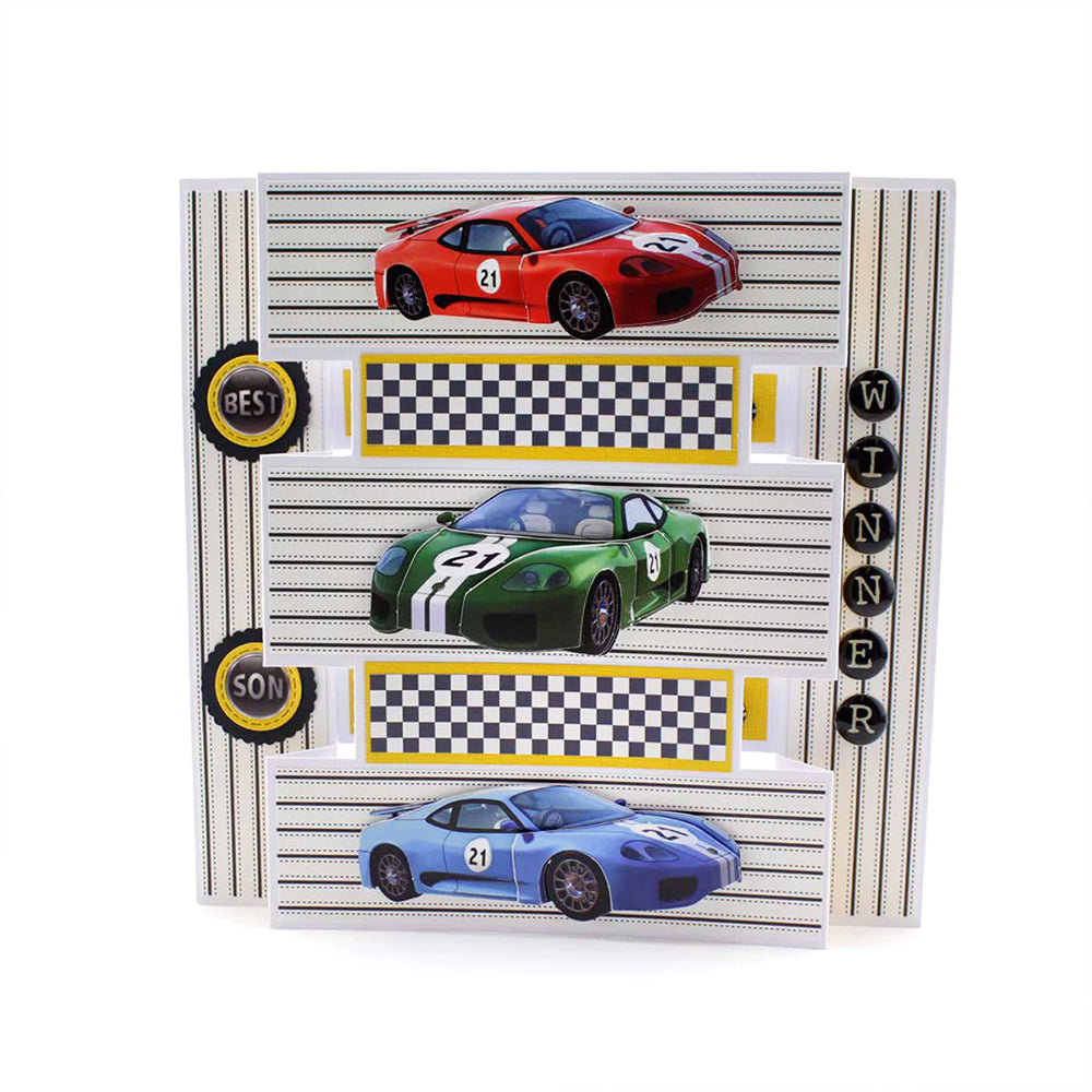 3D Push Out Sheet - Katy Sue - Fast Cars - One Sheet