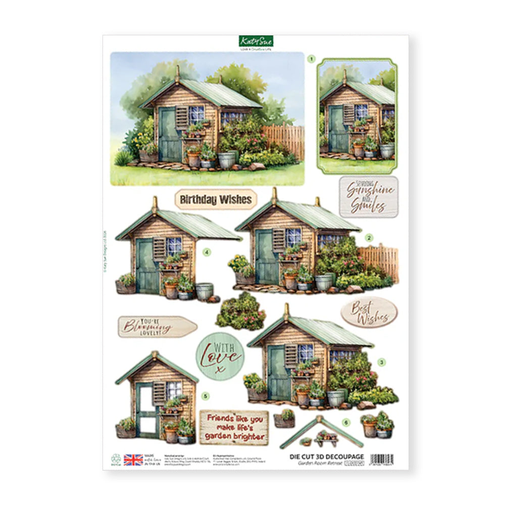 3D Push Out Sheet - Katy Sue - Garden Room Retreat - One Sheet