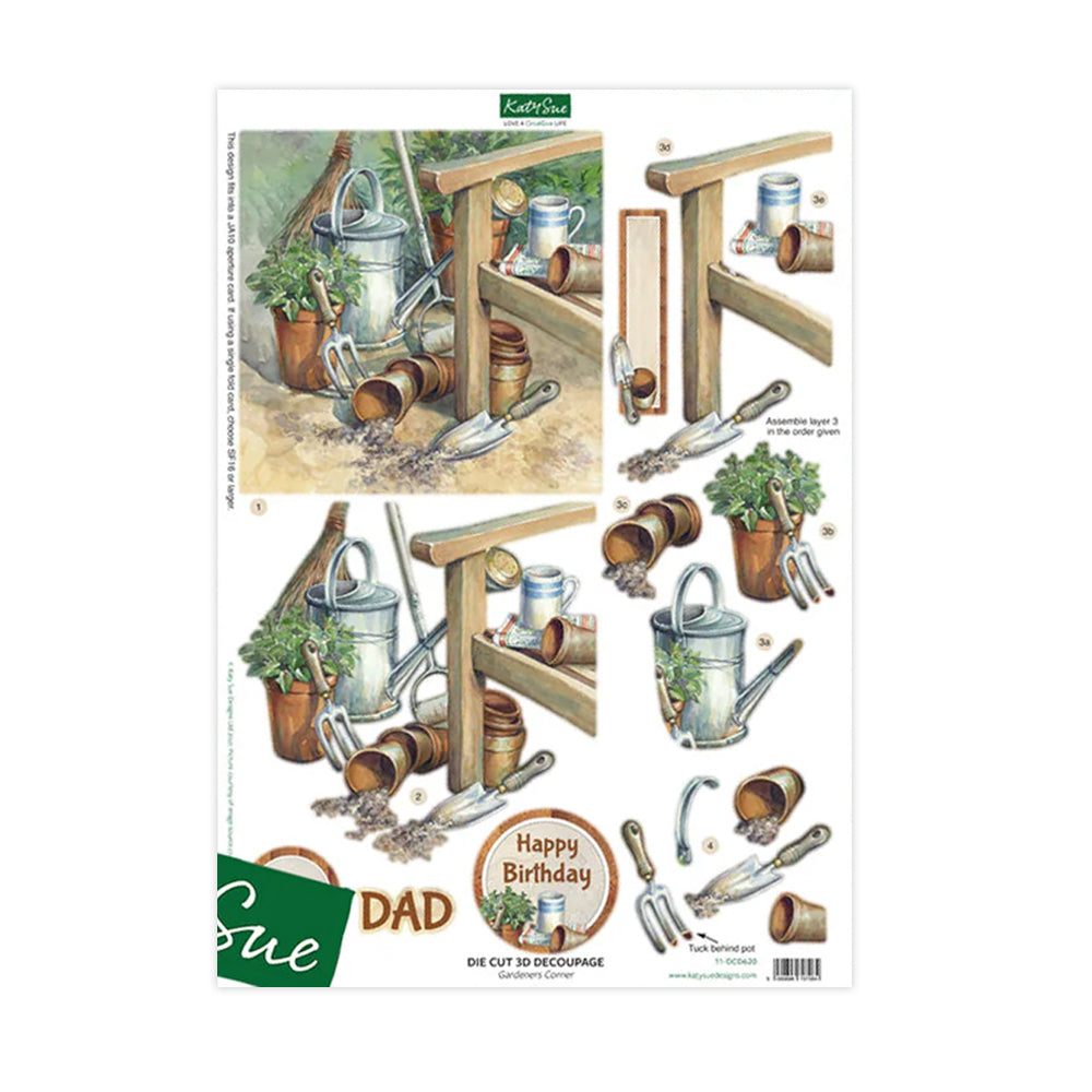 3D Push Out Sheet - Katy Sue - Gardener's Corner - One Sheet