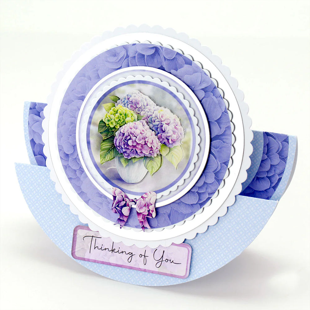 3D Push Out Sheet - Katy Sue - Hydrangea Vase - One Sheet
