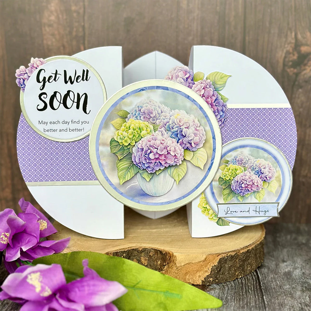 3D Push Out Sheet - Katy Sue - Hydrangea Vase - One Sheet