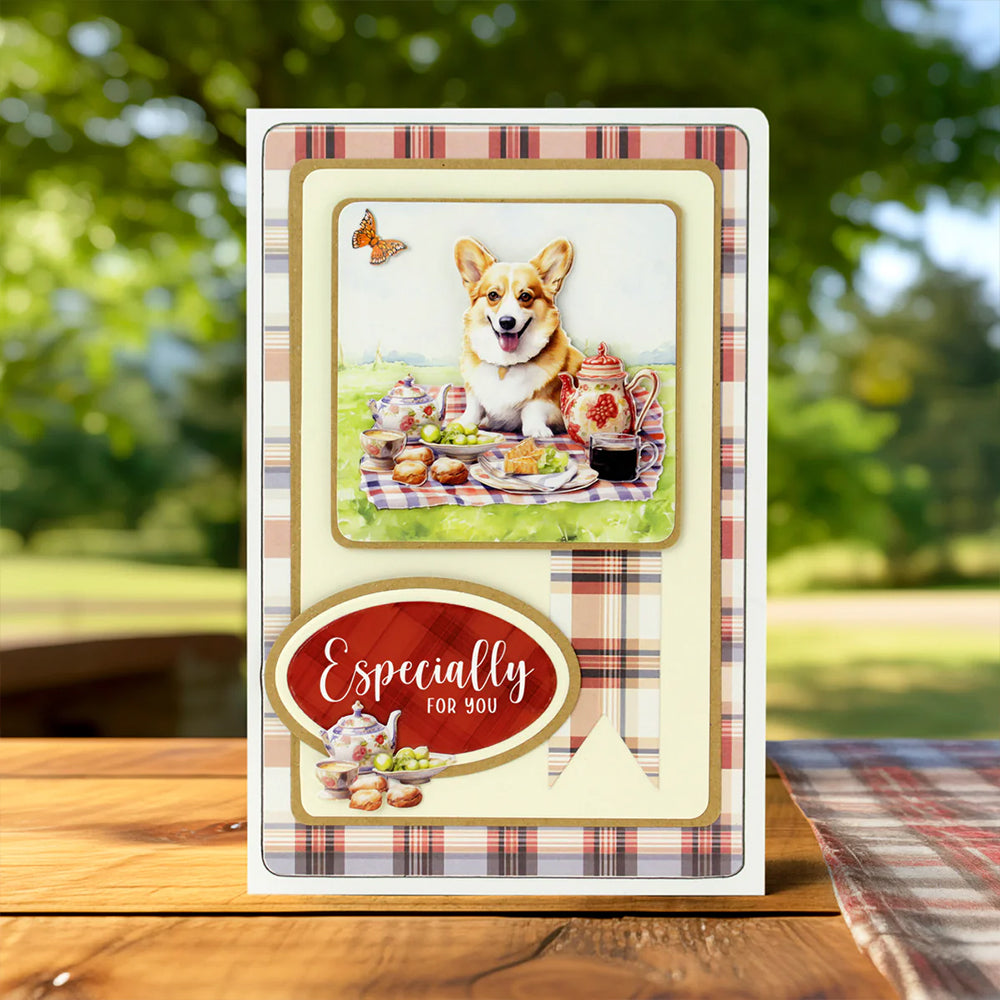 3D Push Out Sheet - Katy Sue - Picnic Pups Pack 1 - Two Sheets
