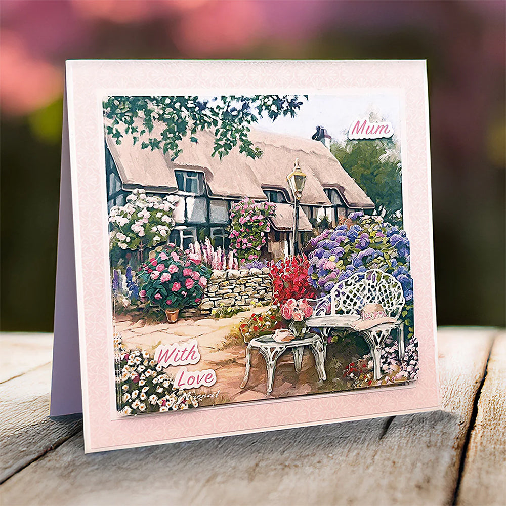 3D Push Out Sheet - Katy Sue - Cottage Patio Garden - One Sheet