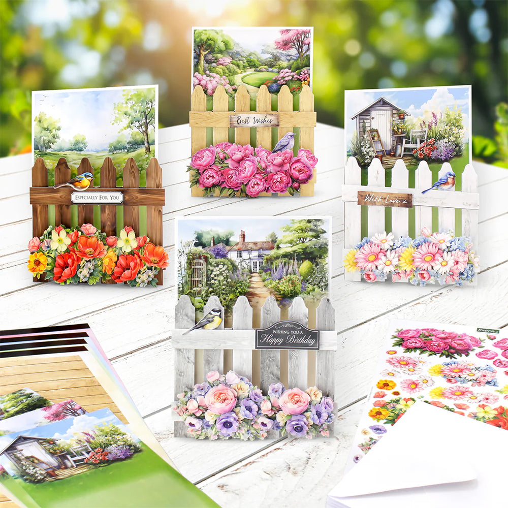 Katy Sue Cardmaking Kit - Pretty Petals Picket Fence