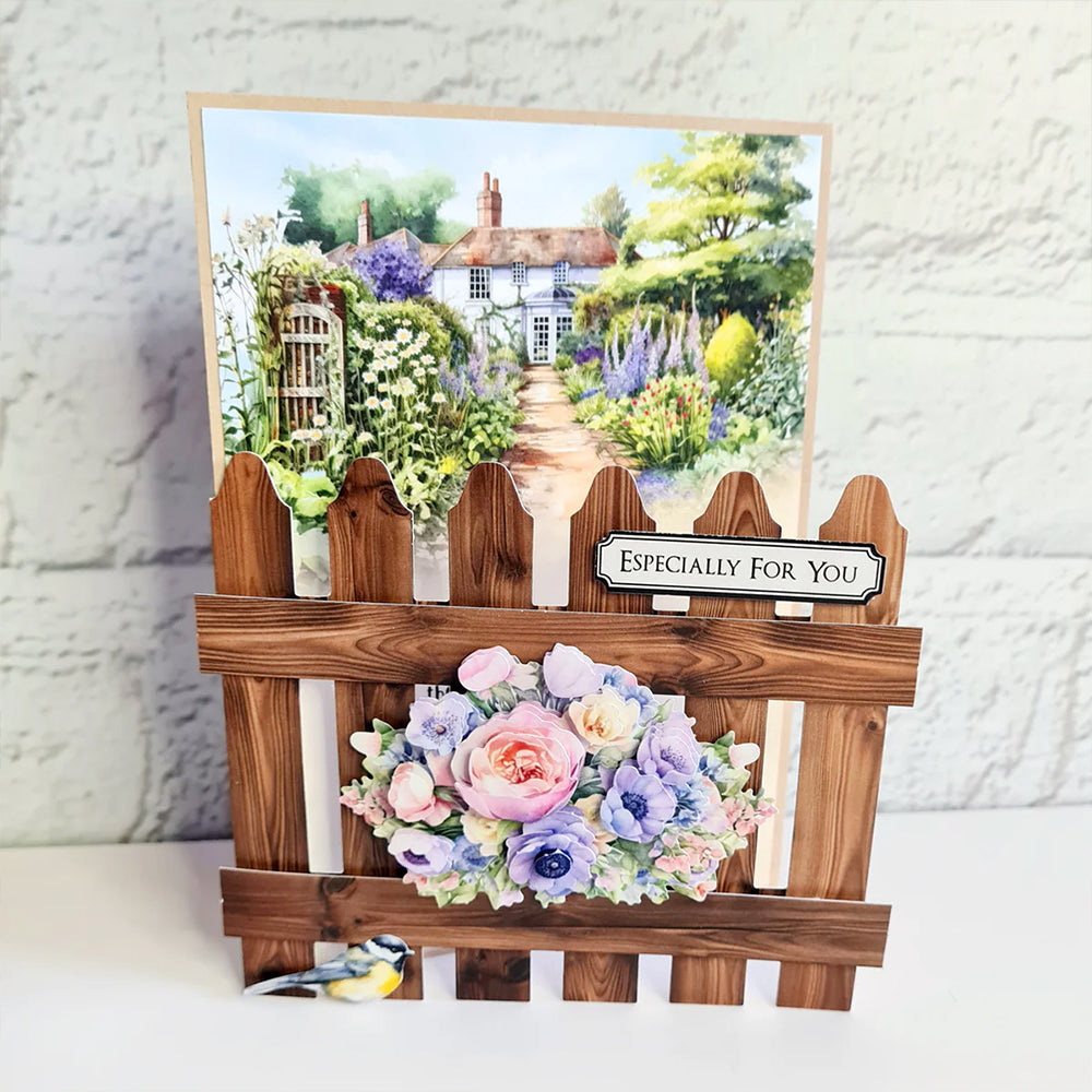 Katy Sue Cardmaking Kit - Pretty Petals Picket Fence