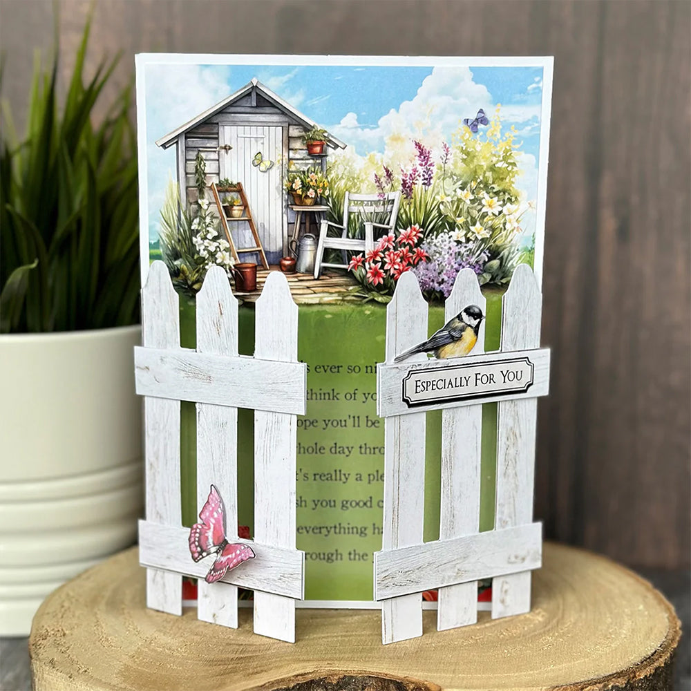 Katy Sue Cardmaking Kit - Pretty Petals Picket Fence