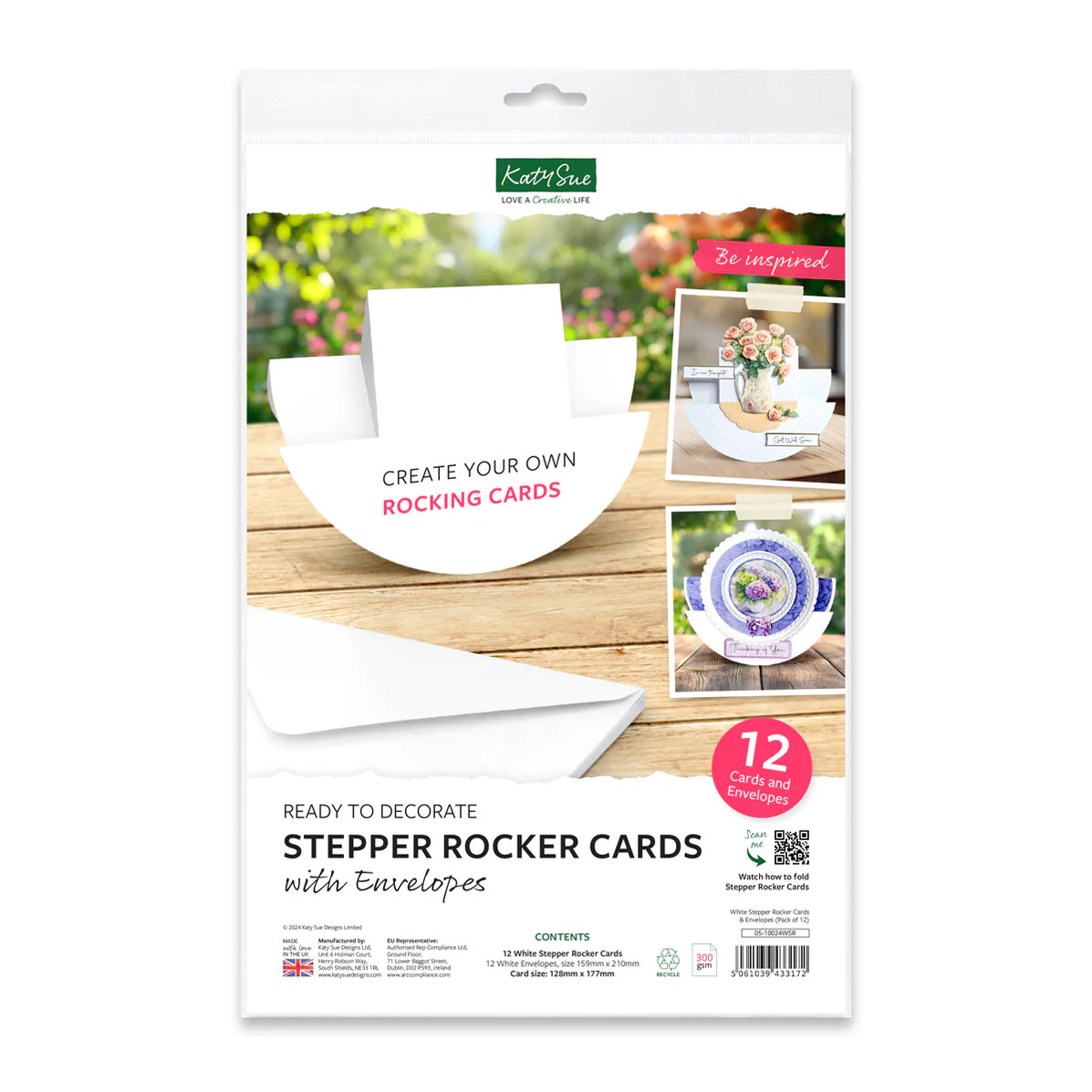 Katy Sue - Blank Stepper Rocker Cards With Envelopes