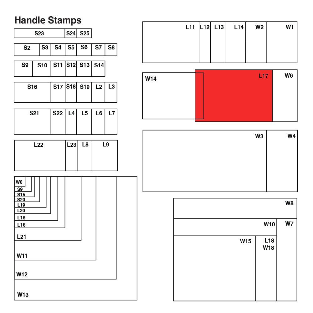 L17 Vue Stamp - Custom Handle Stamp 50 x 75mm
