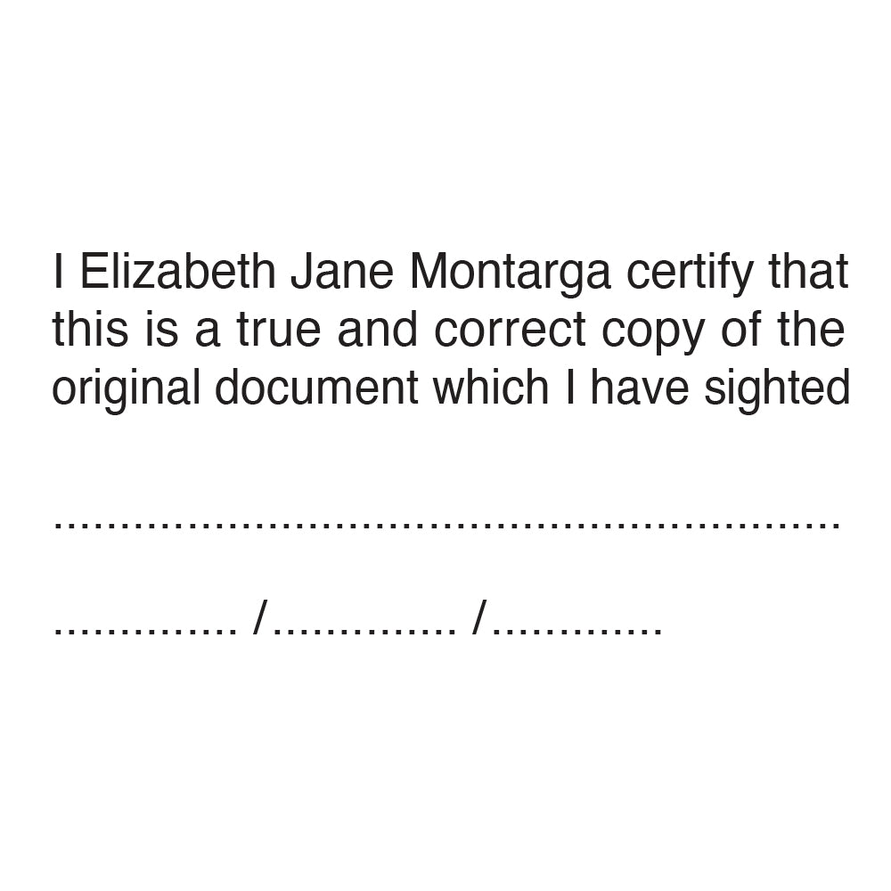 Lawyer Stamp - Certify True Copy of Document 4928