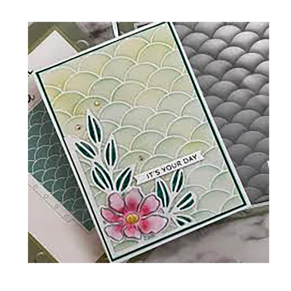 Lisa Horton 3D Embossing Folder - Scalloped Circles LHCEF236
