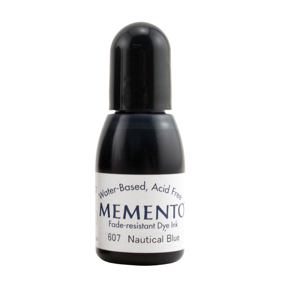 Tsukineko Memento Dye Reinker Bottle - Nautical Blue