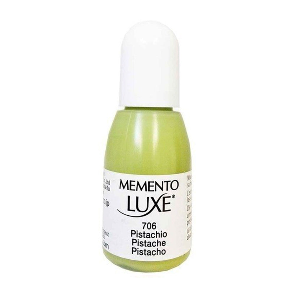 Tsukineko Memento Luxe Pigment Reinker Bottle - Pistachio