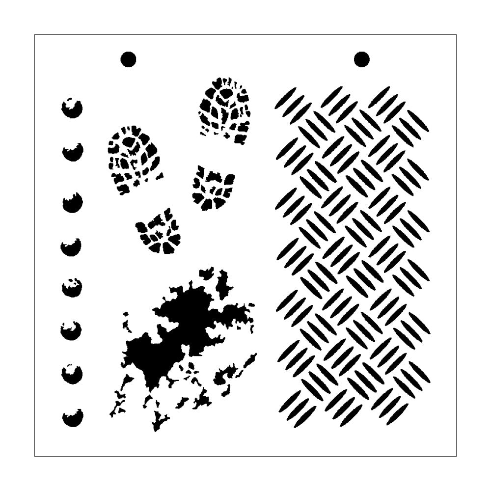 Montarga Stencil - Manly Textures