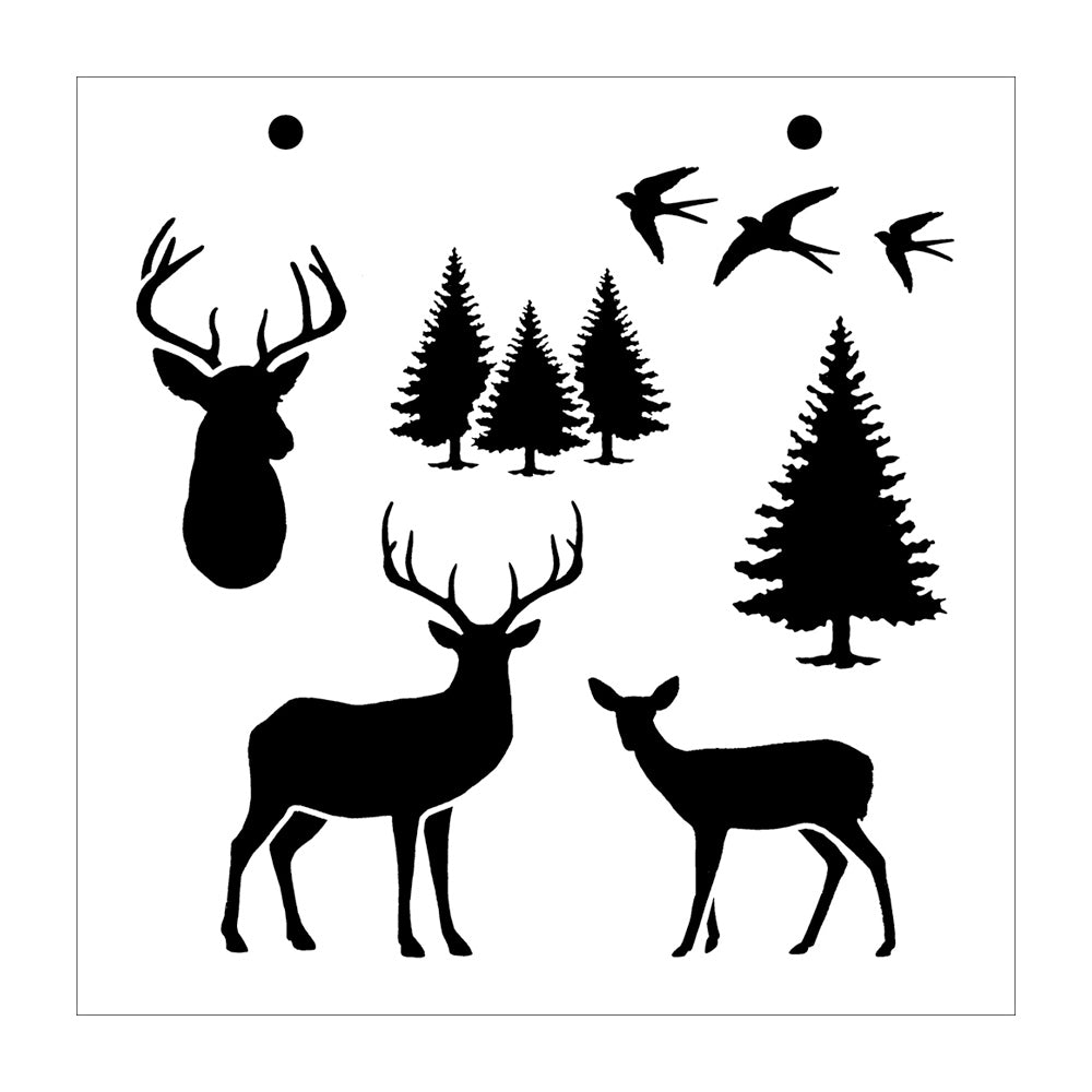 Montarga Stencil - Woodlands