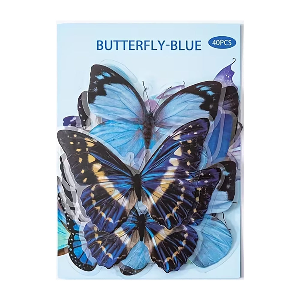 Montie's Craft Supplies Stickers - Butterfly Blue