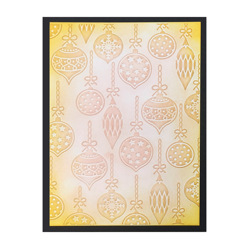 Montie's Craft Supplies 2D Embossing Folder - Bauble Background