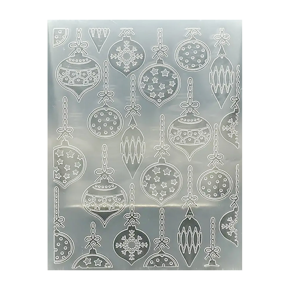 Montie's Craft Supplies 2D Embossing Folder - Bauble Background