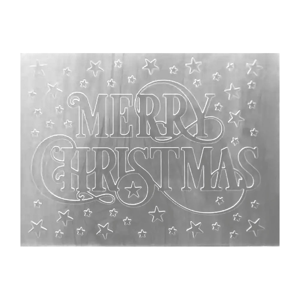 Montie's Craft Supplies 2D Embossing Folder - Merry Christmas