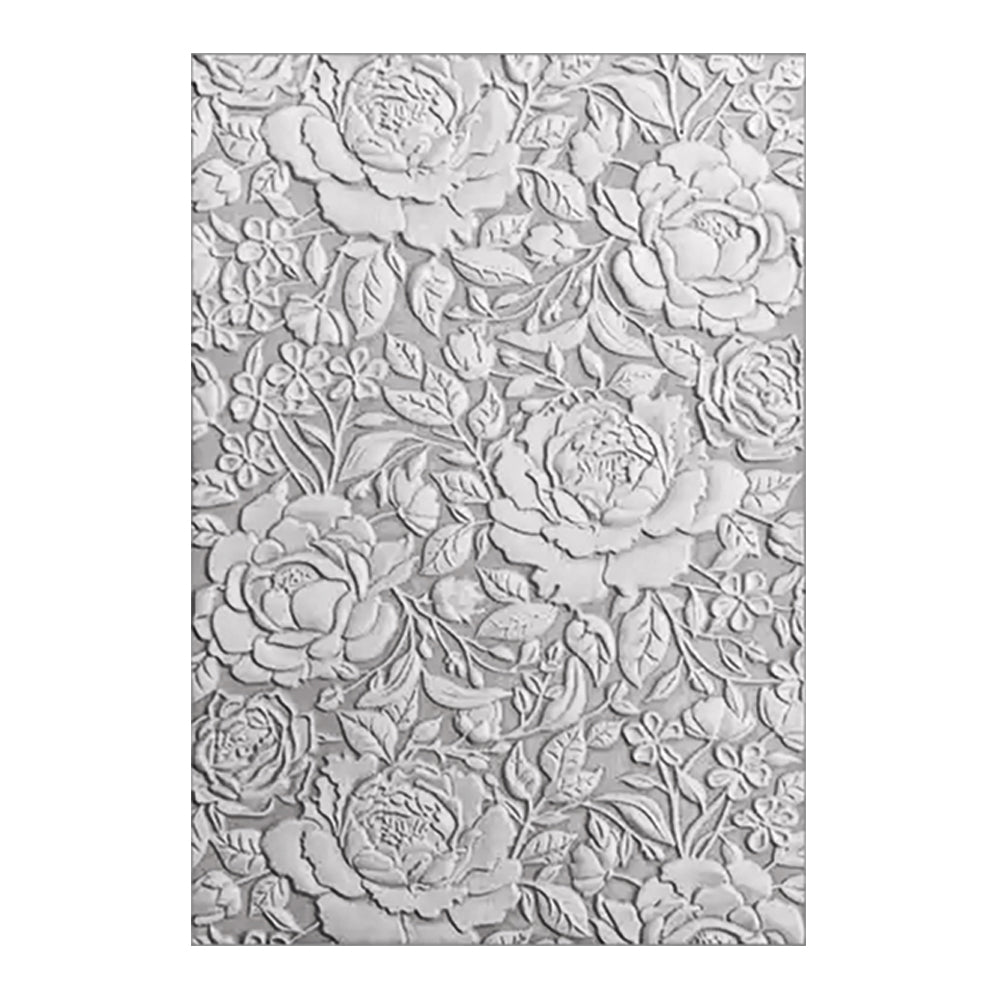 Montie's Craft Supplies 3D Embossing Folder - Rose Background