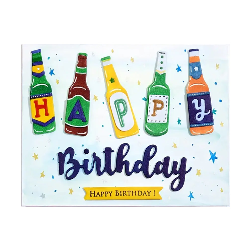 Montie's Craft Supplies Cutting Die - Birthday Bottles