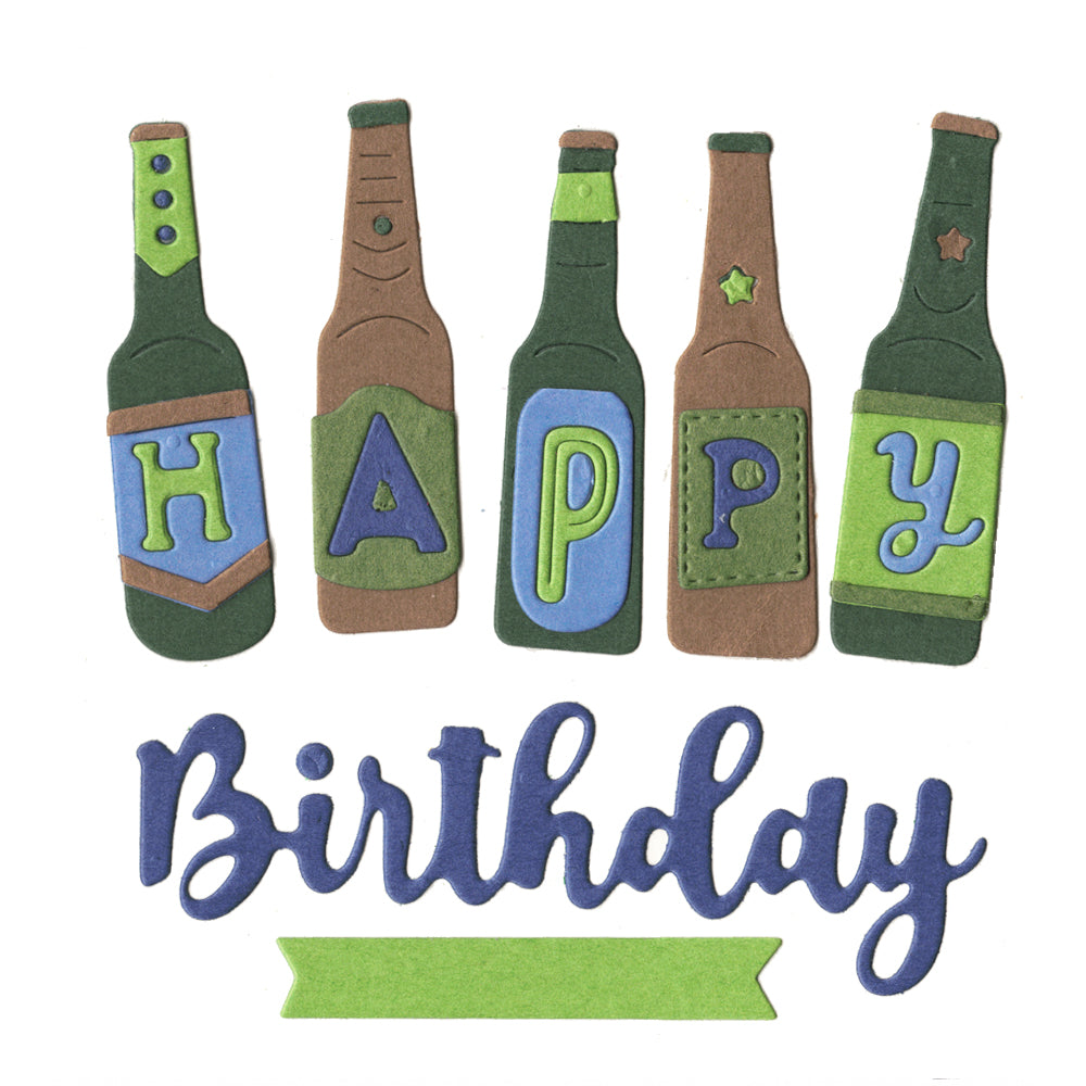 Montie's Craft Supplies Cutting Die - Birthday Bottles