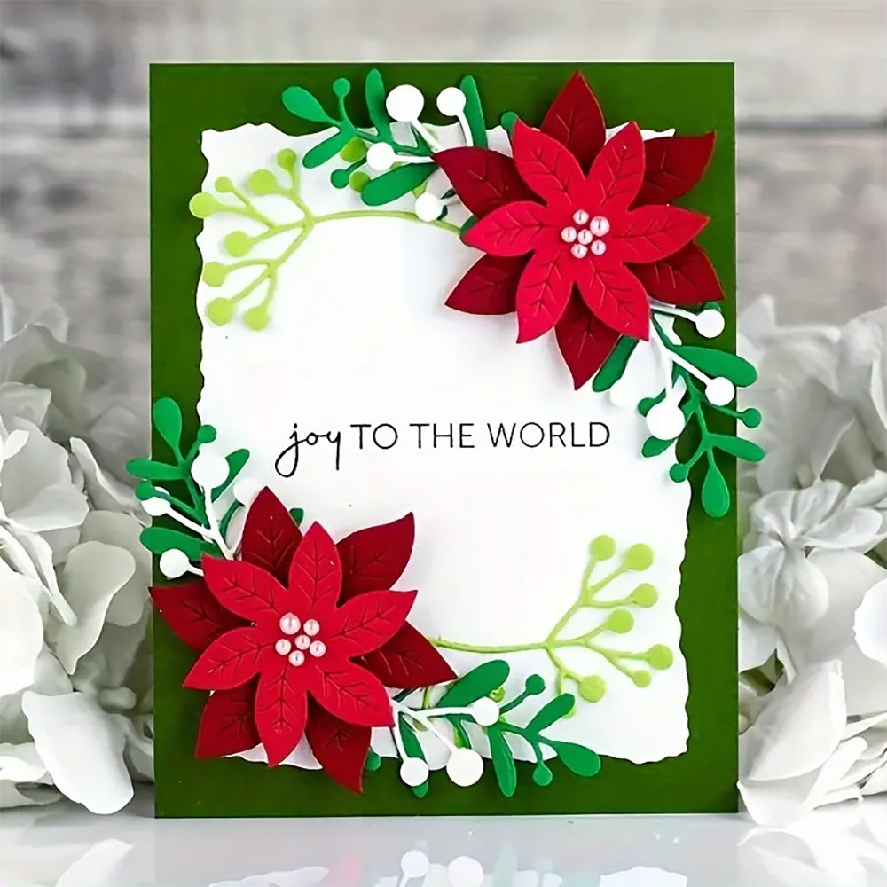 Montie's Craft Supplies Cutting Die - Poinsettia & Holly