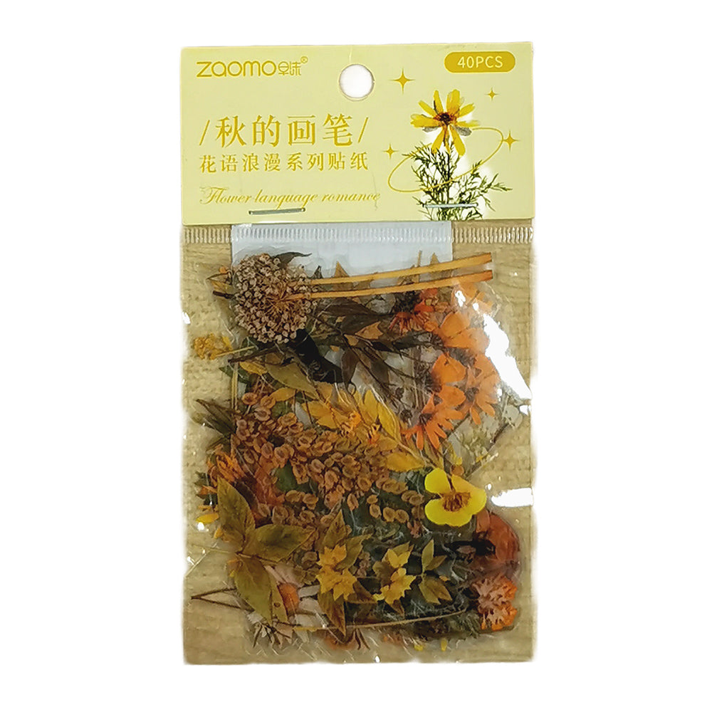 Montie's Craft Supplies Flower Stickers - Autumn Foliage