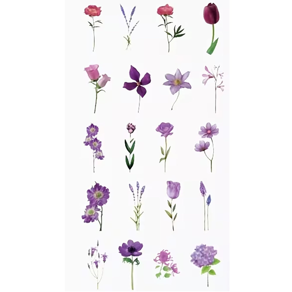 Montie's Craft Supplies Stickers - Purple Flowers