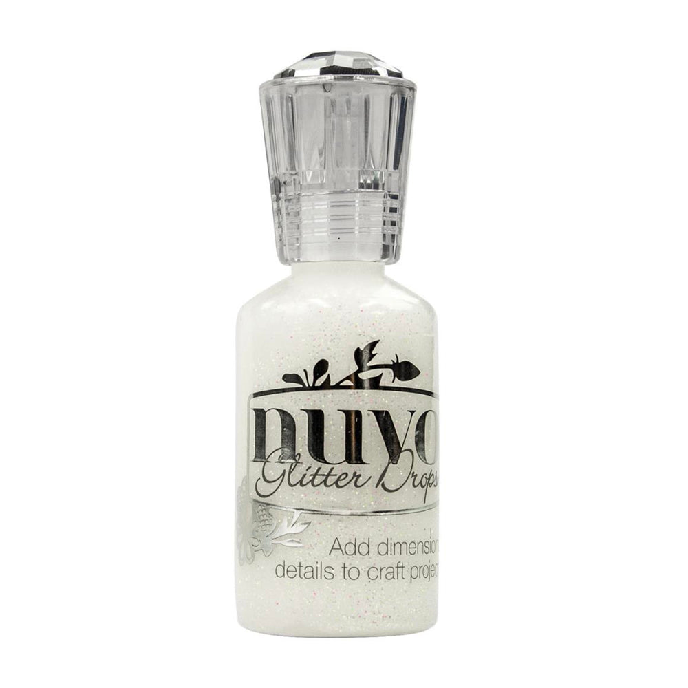 Nuvo Glitter Drops - White Blizzard