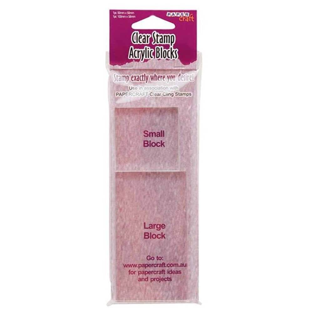 Papercraft Acrylic Clear Block Set of 2 - J6417